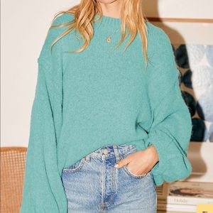 Teal oversized sweater